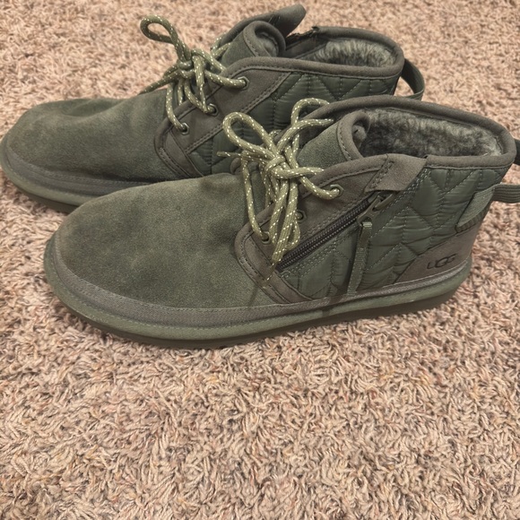 Men\'s Green Ugg Quilted Ankle Boots